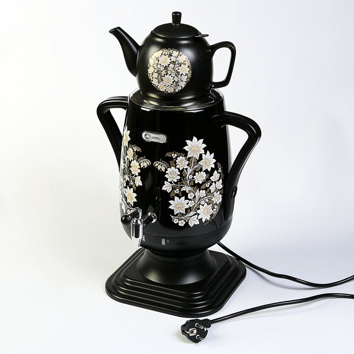 Самовар электрический "Добрыня" DO-419, 1850 Вт, 4 л, заварник 1 л, черный