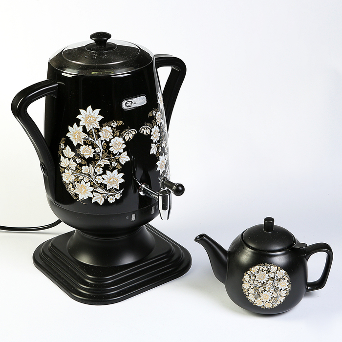 Самовар электрический "Добрыня" DO-419, 1850 Вт, 4 л, заварник 1 л, черный