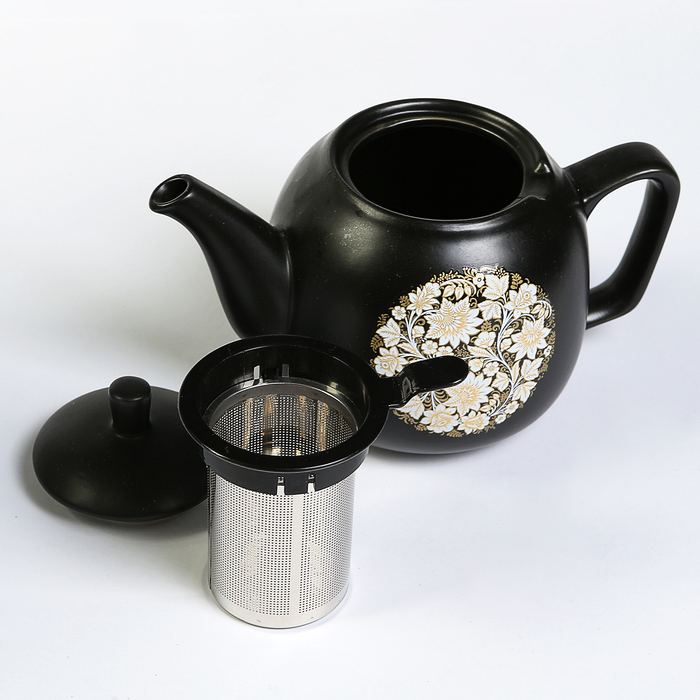 Самовар электрический "Добрыня" DO-419, 1850 Вт, 4 л, заварник 1 л, черный