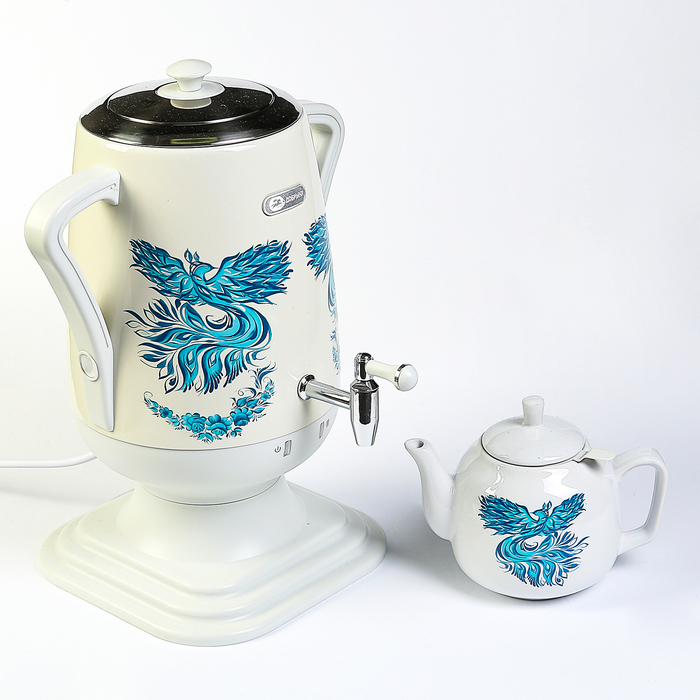 Самовар электрический "Добрыня" DO-425, 1850 Вт, 4 л, заварник 1 л, птица