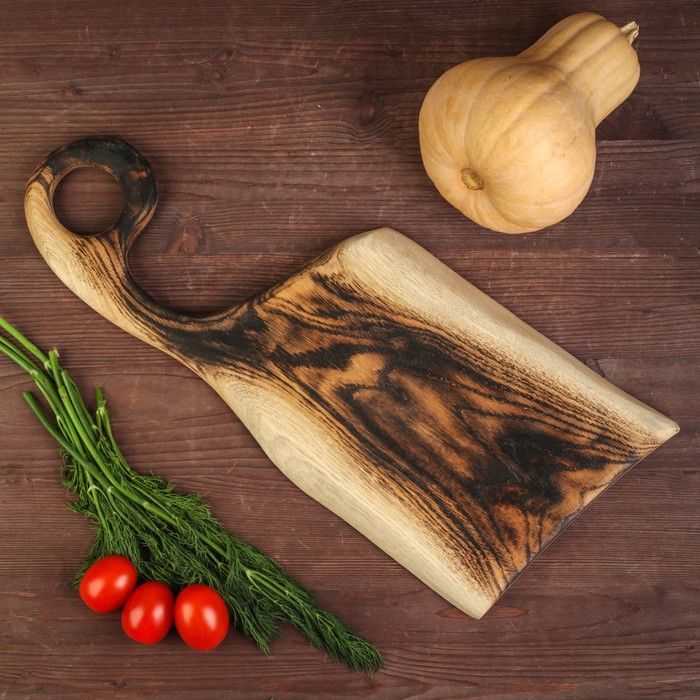 Доска для подачи из слэба "Авторская №6", массив дуба