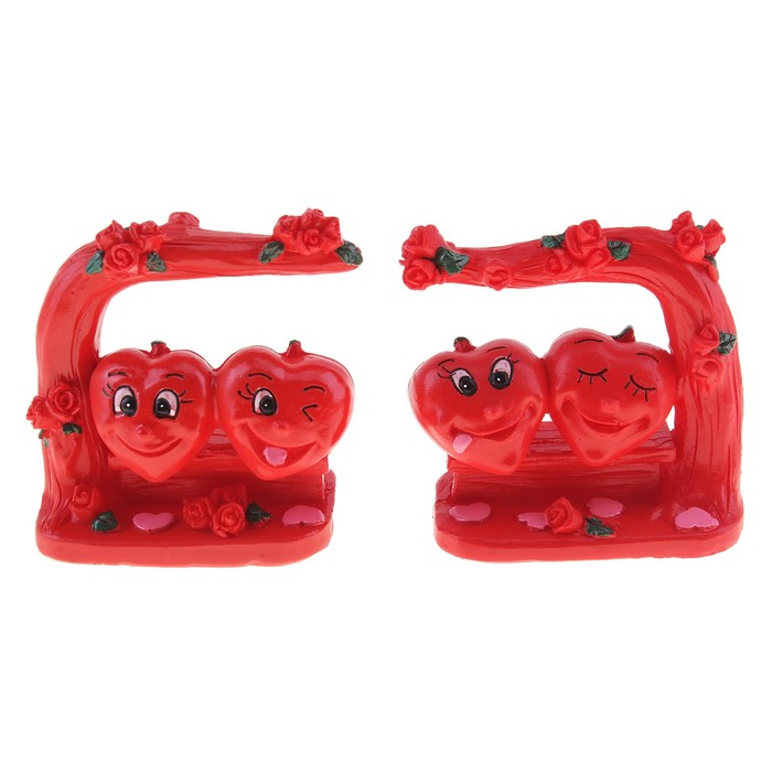 Сувенир "Два сердечка на качельке", МИКС