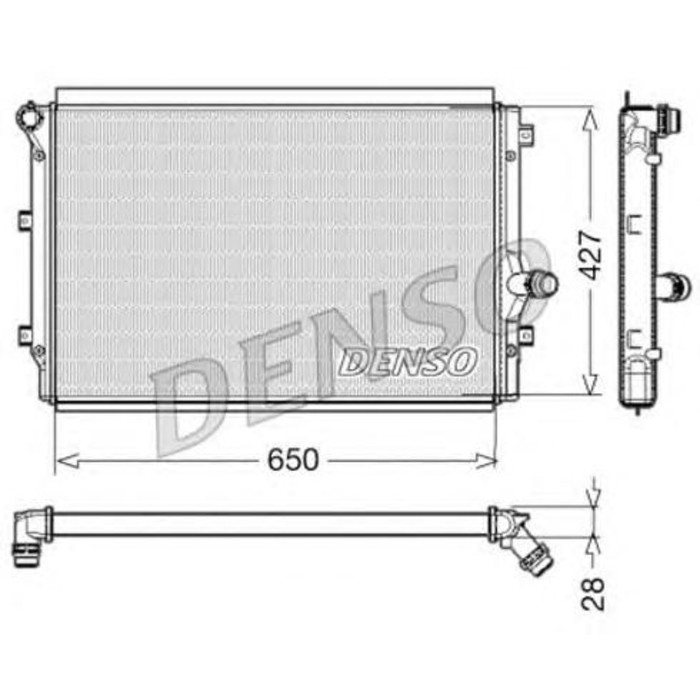 Радиатор охлаждения двигателя Denso DRM32017