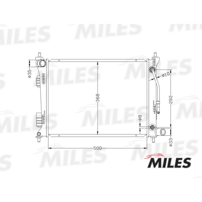 Радиатор охлаждения двигателя MILES ACRB027