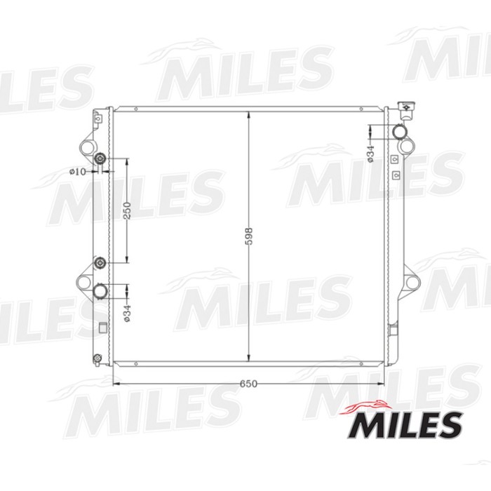 Радиатор охлаждения двигателя MILES ACRB052