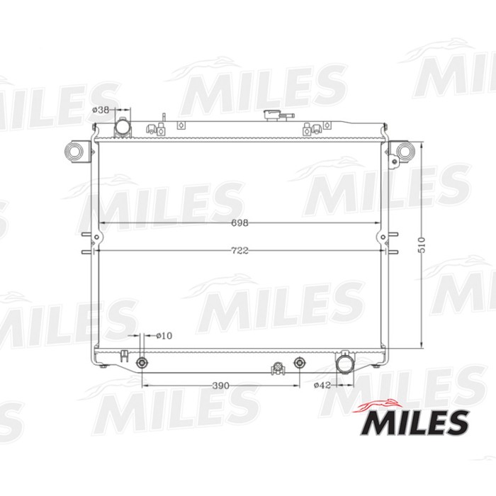 Радиатор охлаждения двигателя MILES ACRB061