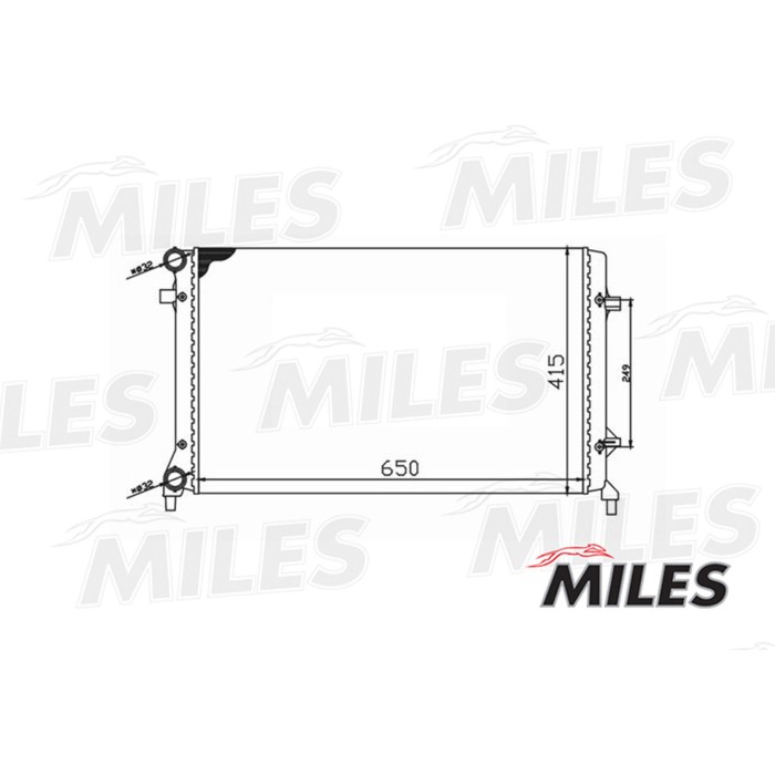 Радиатор охлаждения двигателя MILES ACRM017