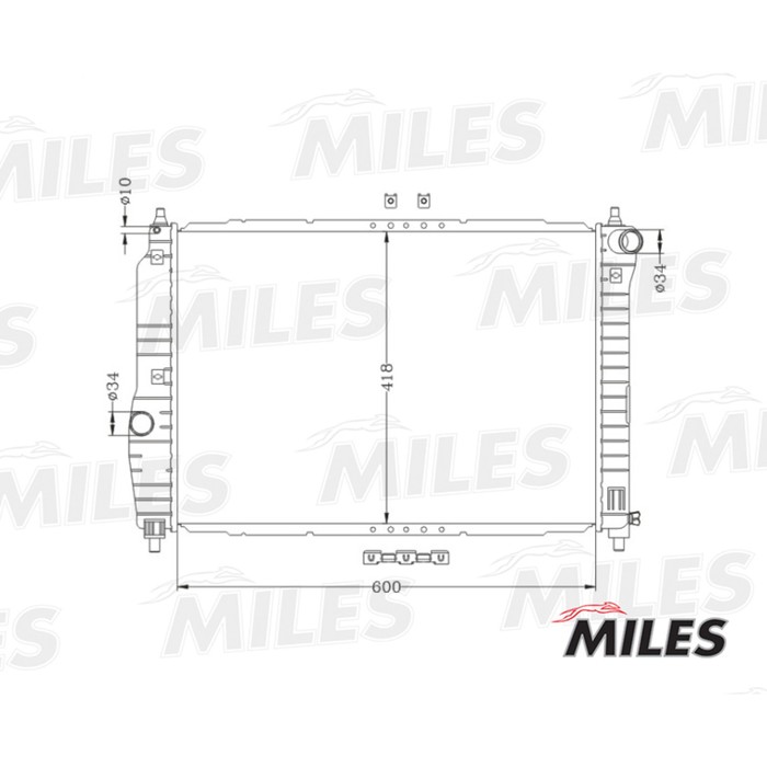 Радиатор охлаждения двигателя MILES ACRM020
