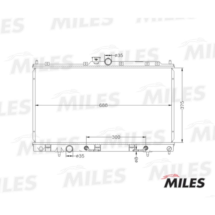 Радиатор охлаждения двигателя MILES ACRB018