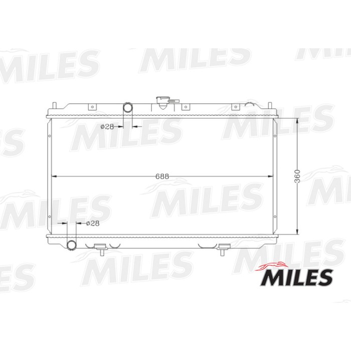 Радиатор охлаждения двигателя MILES ACRB059
