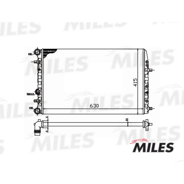 Радиатор охлаждения двигателя MILES ACRM042