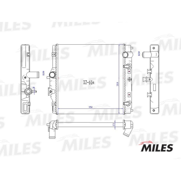 Радиатор охлаждения двигателя MILES ACRM065