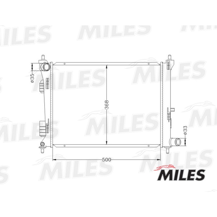 Радиатор охлаждения двигателя MILES ACRB022
