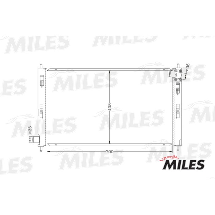 Радиатор охлаждения двигателя MILES ACRB035