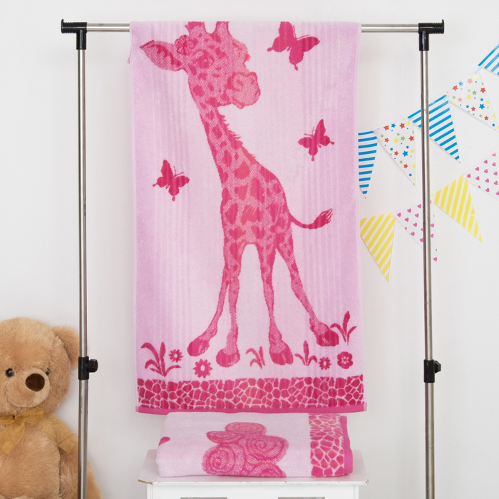 Полотенце махровое "Этелька" Жираф 50х90 см, 100% хл, 420 гр/м²