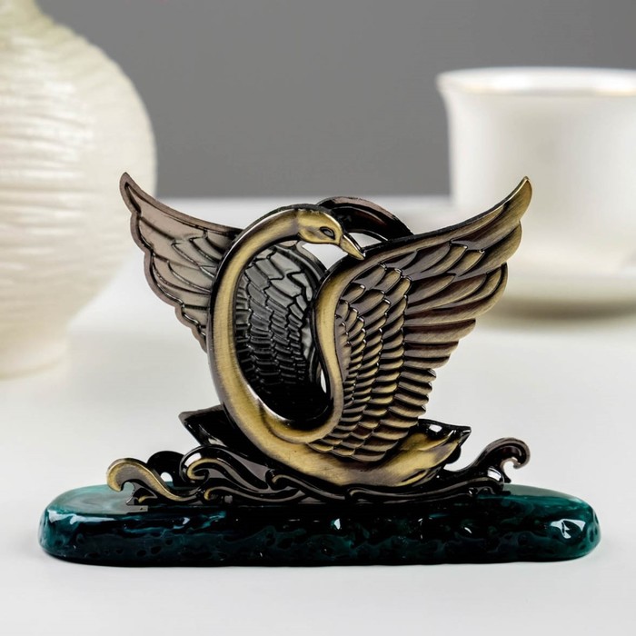 Салфетница "Красивое застолье", лебедь, 8,9 х 7,1 см