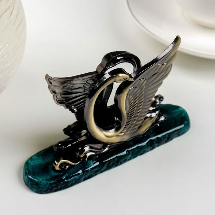 Салфетница "Красивое застолье", лебедь, 8,9 х 7,1 см