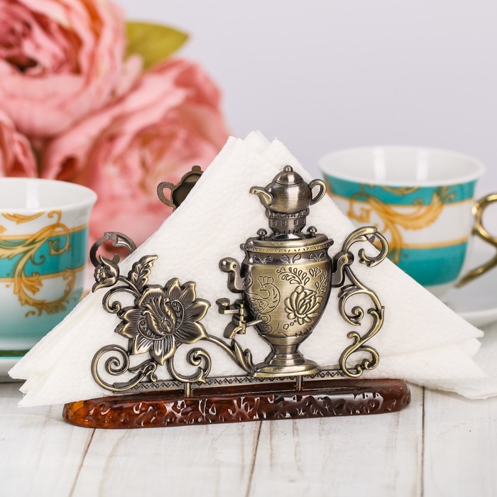 Салфетница "Красивое застолье", самовар, 11,3 х 8,2 см