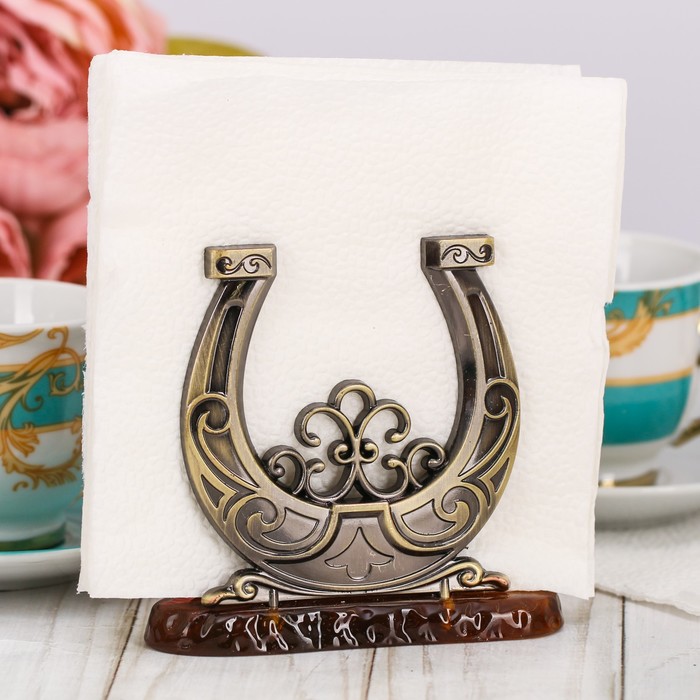 Салфетница "Красивое застолье", подкова, 8 х 8 см