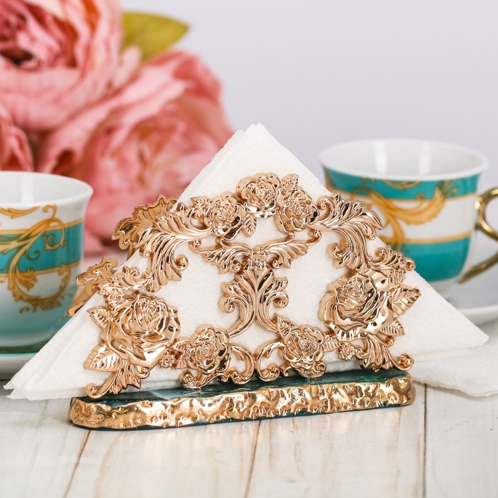 Салфетница "Красивое застолье", розы, 12,2 х 7,3 см