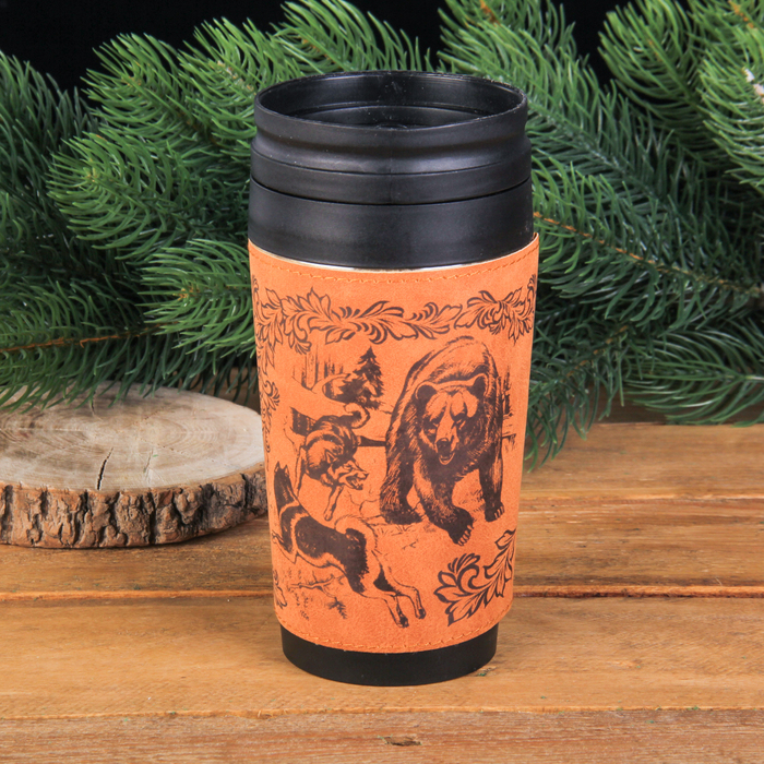 Термокружка "Медведь и собаки", 400 мл