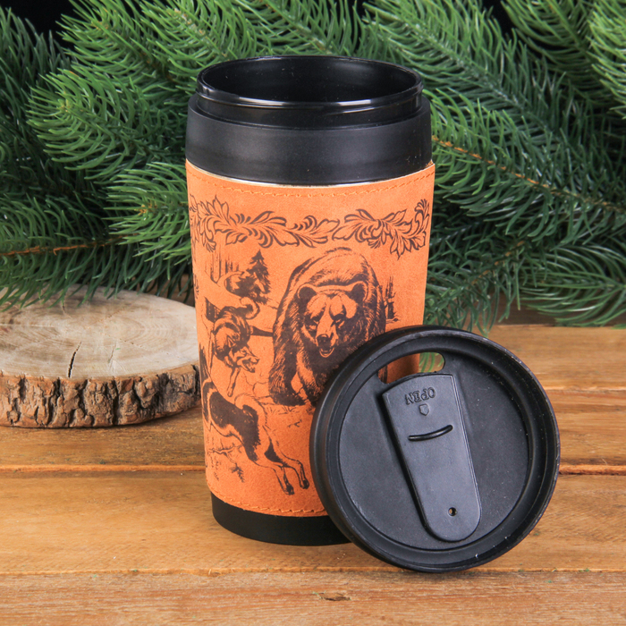 Термокружка "Медведь и собаки", 400 мл
