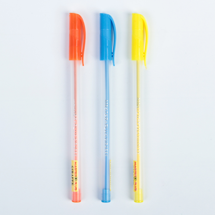 Ручка шариковая 0,6мм стержень синий корпус МИКС