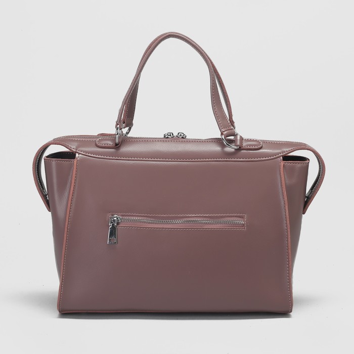 Сумка женская, отдел с перегородкой на молнии, наружный карман, длинный ремень, цвет пудровый