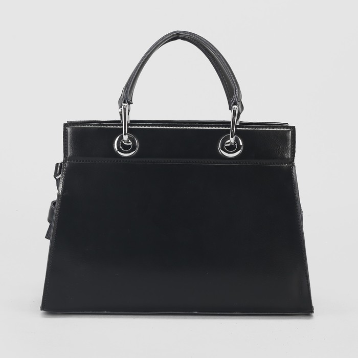 Сумка женская, отдел на молнии, длинный ремень, цвет чёрный