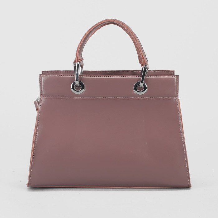 Сумка женская, отдел на молнии, длинный ремень, цвет пудровый