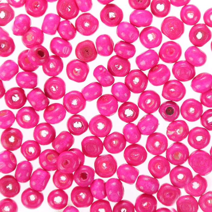 Набор бусин для творчества дерево "Розовый" 50 гр 0,5х0,6 см