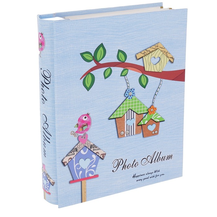 Фотоальбом на 20 магнитных листов "Скворечники" в коробке 20,7х26,3х6 см МИКС