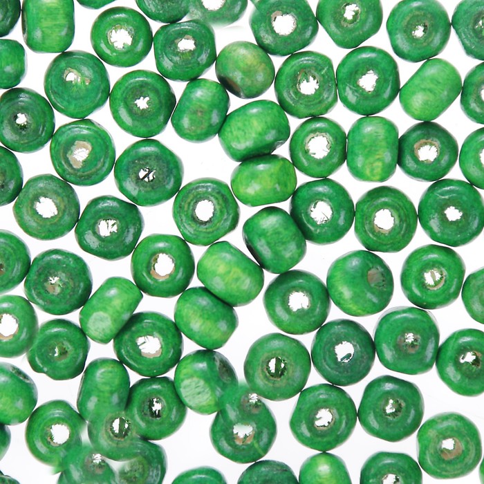 Набор бусин для творчества дерево "Зелёный" 50 гр 0,5х0,6 см