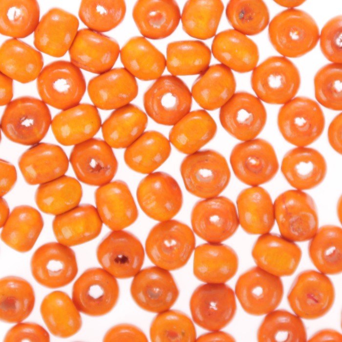 Набор бусин для творчества дерево "Оранжевый" 50 гр 0,5х0,6 см