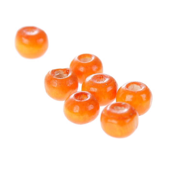 Набор бусин для творчества дерево "Оранжевый" 50 гр 0,5х0,6 см