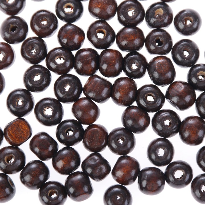 Набор бусин для творчества дерево "Кофе" 50 гр 1х0,9 см