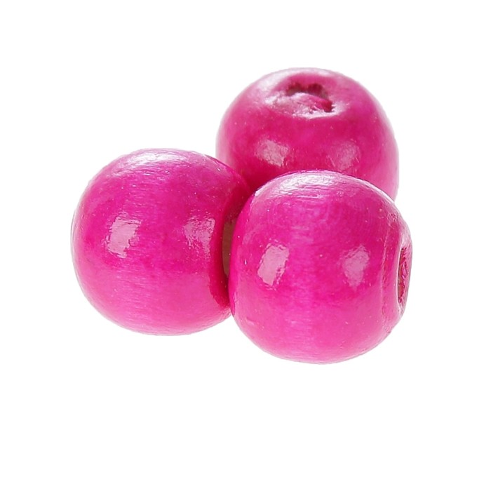 Набор бусин для творчества дерево "Розовый" 50 гр 1х0,9 см