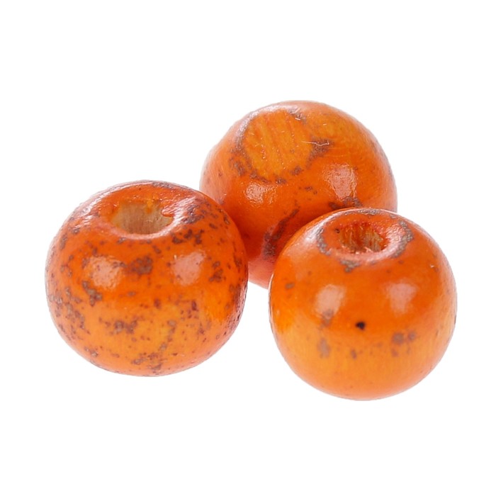 Набор бусин для творчества дерево "Оранжевый" 50 гр 1х0,9 см