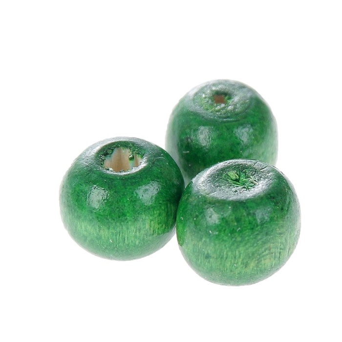 Набор бусин для творчества дерево "Зелёный" 50 гр 1х0,9 см