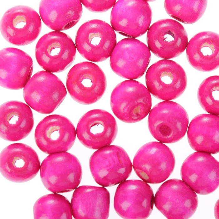 Набор бусин для творчества дерево "Розовый" 50 гр 1,4х1,5 см