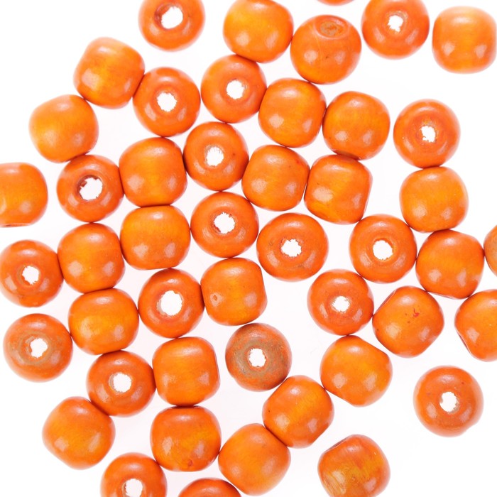 Набор бусин для творчества дерево "Оранжевый" 50 гр 1,4х1,5 см