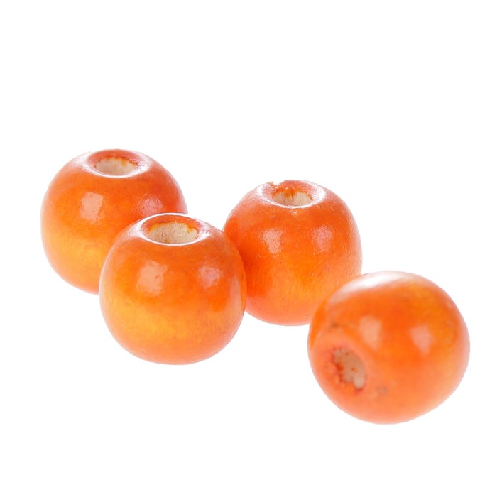 Набор бусин для творчества дерево "Оранжевый" 50 гр 1,4х1,5 см