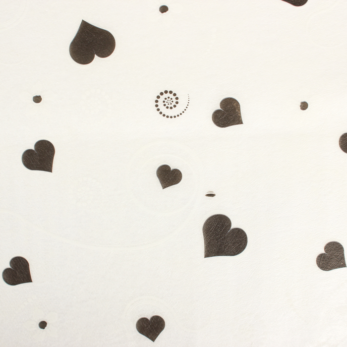 Фетр ламинированный "Черные сердца", 60 х 60 см