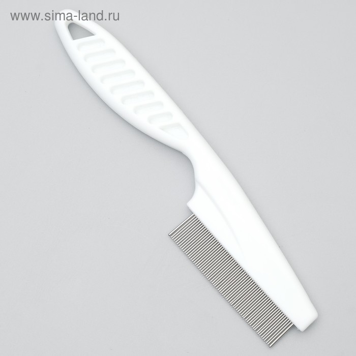 Расческа для шерсти мини, 14 см, 63 зубца (частая), белая trixie расческа для короткой шерсти частая