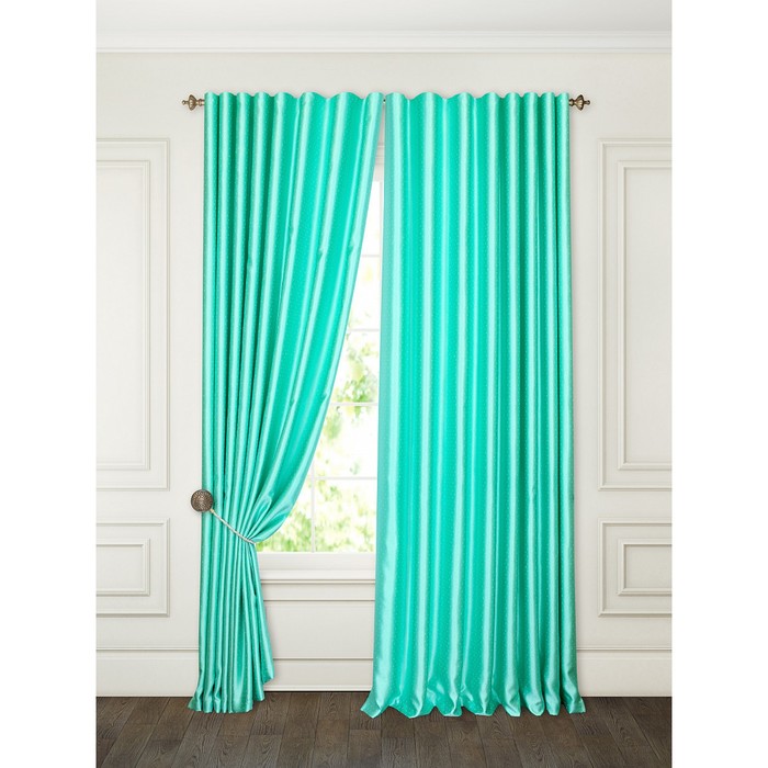 Шторы «Аклина», размер 180х270 см-2 шт, цвет мятный