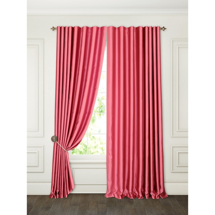 Шторы «Аклина», размер 180х270 см-2 шт, цвет брусничный