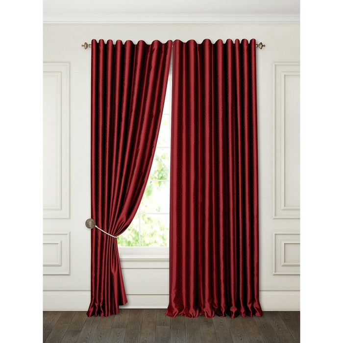 Шторы «Аклина», размер 180х270 см-2 шт, цвет винный