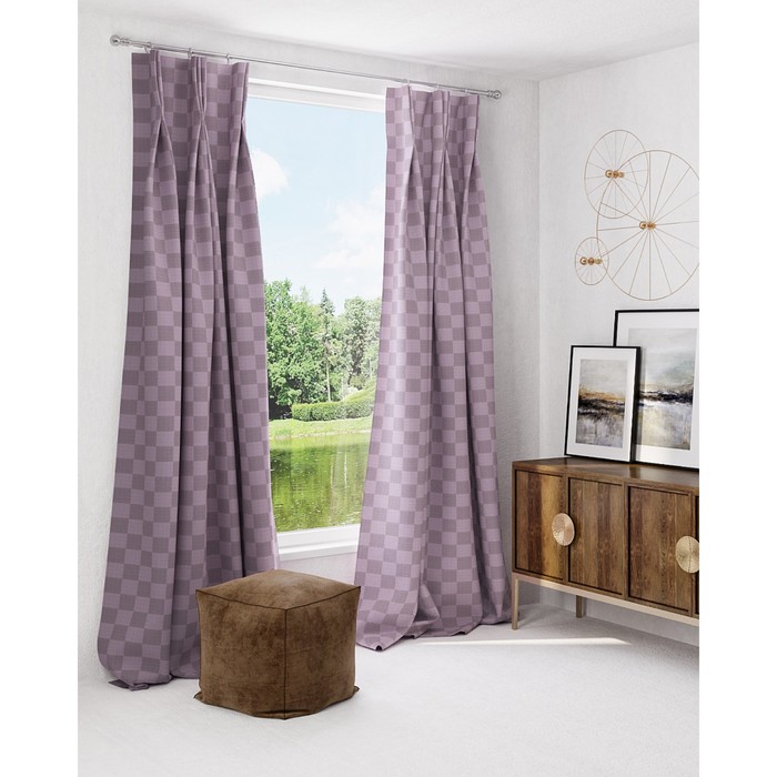 Шторы «Мартика», размер 150х260 см-2 шт. цвет фиолетовый