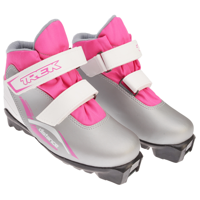 Ботинки лыжные TREK Distance Control SNS ИК, цвет серебряный, лого красный, размер 37