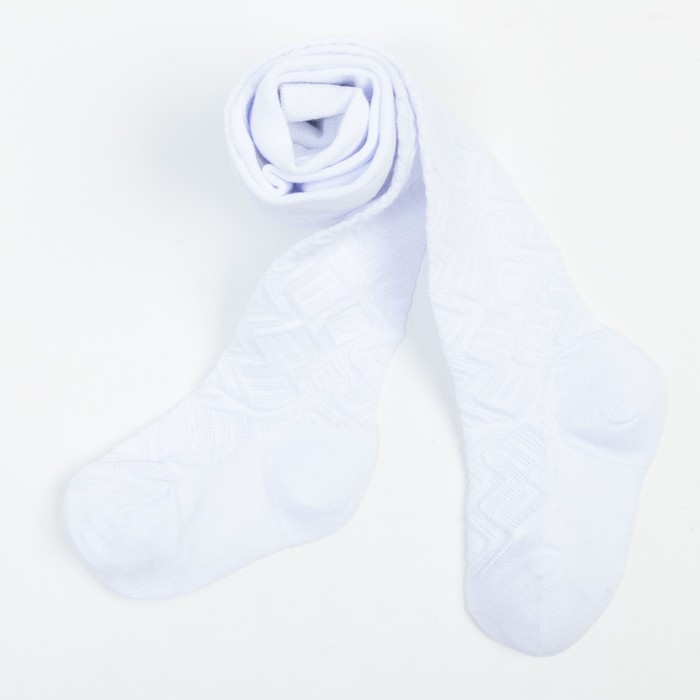 Колготки детские ажурные 2ФС73, цвет белый, рост 80-86 см